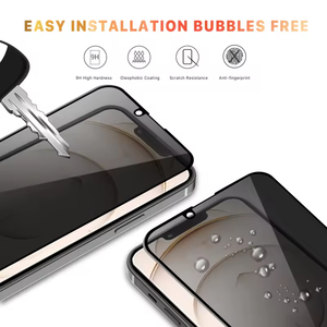 Protection d'écran OEM personnalisée anti-espion pour iPhone 16 17 18, verre trempé incurvé 2.5D, film anti-regard indiscret 28 degrés - Product Image 4