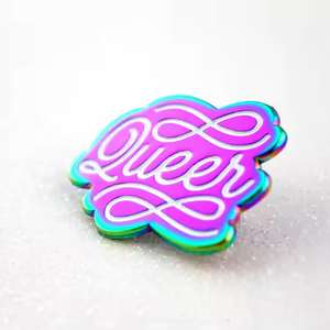 Nữ Hoàng Hình Dạng Không Thường Xuyên Cá Nhân Trâm Đánh Bóng Cầu Vồng Mạ Mạ Tùy Chỉnh Phù Hiệu Kim Loại Thời Trang Cứng Mềm Men Ve Áo Pin - Product Image 5