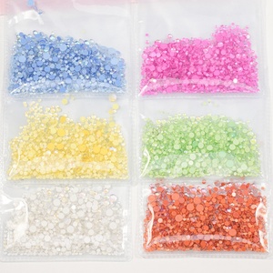 Oleeya Usine En Gros SS6-SS20 1440pcs Verre Flatback Cristal Lâche Strass Gelée Perles pour Nail Art Bijoux - Product Image 4