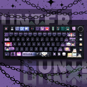 Teclas de perfil Cherry con sublimación de tinta, diseño GMK Midnight/Tribal/Ninja/Terra de 129 teclas, compatibles con interruptores Mx para teclado mecánico. - Product Image 6