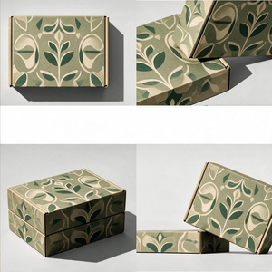 Eco-Friendly Recyclable Corrugated Board <b>Folder</b> <b>Box</b> Handle Sheep Pattern Four-Color Printing Fashion Trend Gift Craft Packaging - Product Image 2