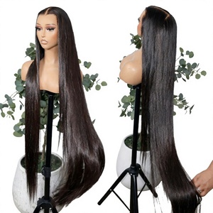 Perruque Lace Front 40 Pouces Cheveux Humains Lisses Naturels, Cuticules Alignées, Sans Colle, Dentelle HD, Cheveux Péruviens Bruts pour Femmes - Product Image 3