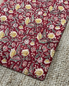 Tela india artesanal de algodón suave con estampado floral moderno de Jaipur, material ligero para bolsos, cortinas y vestidos. - Product Image 2