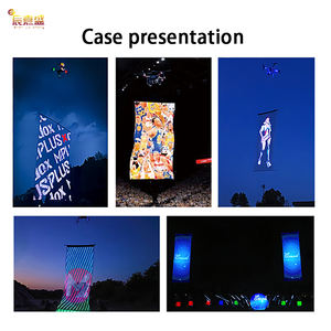 P20 P15透明飞行发光二极管显示屏，带无人机魔毯屏户外促销广告发光二极管薄膜屏 - Product Image 6