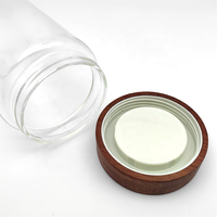 Bocaux de préparation de repas en gros, pots en verre hermétiques et transparents avec couvercles en bois d'acacia pour collations, yaourts, épices, sucre