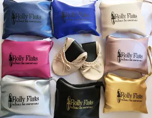 Zapatos de Mujer Coloridos OEM de Alta Calidad, <span class=keywords><strong>Bailarinas</strong></span> Casuales <span class=keywords><strong>Plegables</strong></span> Planas para Dama - Product Image 1