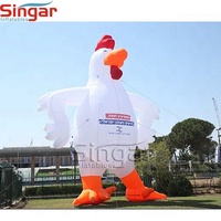 Mascottes gonflables géantes personnalisées pour la publicité, coq/poulet/poule gonflable à vendre