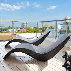 Chaise longue de plage en rotin pour l'extérieur, pour jardin et piscine - Product Image 2