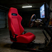 Siège de simulateur de course inclinable LK Pro SR3 Style, cockpit de simulateur de course, chaise de jeu e-sport avec rail coulissant