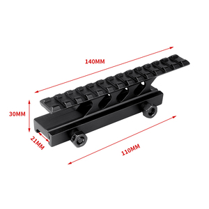 Accesorios de Caza: Base de Conexión Hueca Universal de 140 x 21 x 30 mm con 13 Ranuras para Extensión de Equipo de Exterior - Product Image 6