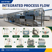 Usine d'abattage mobile clé en main Halal CE ISO 304 SUS, ligne d'abattage de poulets 1000BPH, équipement d'abattage, système de conteneurs