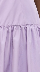 Robe longue d'été personnalisé<span class=keywords><strong>e</strong></span> en coton pour femme, col carré, style décontracté et confortable, couleur violette - Product Image 4