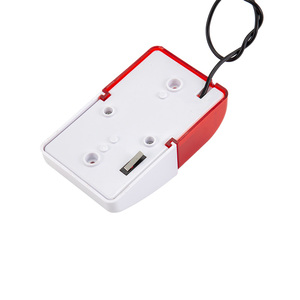 Alarmes stroboscopiques de sirène d'incendie en plastique blanc Petite sirène de lumière stroboscopique rouge murale 105db personnalisée - Product Image 4