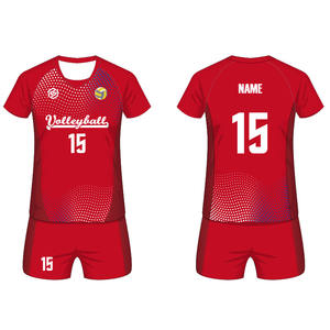 China machen billige Sublimation Team Volleyball Trikot Mann und Frau Red Volleyball Sportswear - Product Image 6