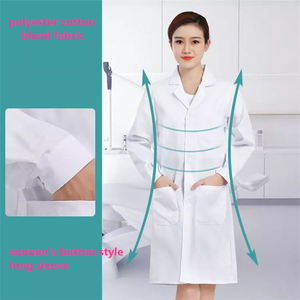 Camici <span class=keywords><strong>da</strong></span> Laboratorio Unisex di Alta Qualità per Uso Medico con Logo Personalizzato, Uniformi per Ospedale, Dentista, <span class=keywords><strong>Dottore</strong></span> e Infermiere - Product Image 6