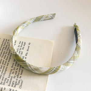 BELLEWORLD usine 2023 nouveau élégant populaire filles bandeau coiffure couleur unie plaid mince maquillage bandeaux pour les femmes - Product Image 5