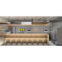 Custom Shop Design professionnel Source Factory Petit espace Comptoir de magasin de restauration rapide pour vitrine d'exposition de restauration rapide