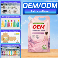 Recharge de conditionneur textile liquide OEM ODM en sachet, emballage personnalisé pour tous types de tissus