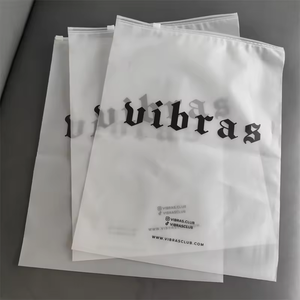 定制毛毯_磨砂可生物降解塑料包装拉链袋，t恤泳装拉链锁服装袋带标志 - Product Image 3