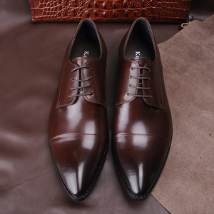 Mocassins en cuir de vachette souple pour hommes, avec détails perforés, design léger, soutien de la voûte plantaire, respirants, pour le business - Product Image 5