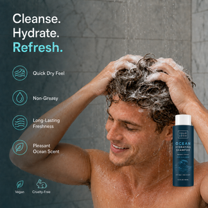 Men Moisture Restore Shampoo Gently Cleanses Refreshes Scalp <b>Removes</b> Excess Oil Nourish Dry Scalp Ocean Hydrating Shampoo - Product Image 5