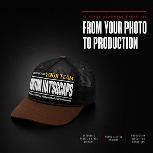 Gorras de golf trucker de malla de 5 paneles personalizadas, OEM, muestra en 7 días, MOQ bajo de 50, gorras snapback con bordado de logotipo, proveedor mayorista - Product Image 5