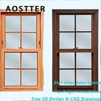 Ventana Corredera Vertical de Aluminio AOSTTER de Alta Resistencia, Perfil de 2.0 mm de Espesor, Ventana de Una Sola Hoja