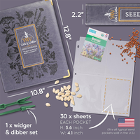 Binder Penyimpanan Paket Benih Ber-resleting, Pengatur Penyimpanan Benih, Album Tahan Air untuk Pecinta Kebun