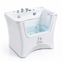 DPbathe Bain pour chien XL, baignoire profonde pour toilettage et lavage des chiens de grande race, soin complet
