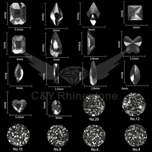 Cy Bán Buôn Pha Lê Móng Tay Nghệ Thuật Trang Trí Flatback Không Hotfix Thủy Tinh Kim Cương Thạch Trong Số Lượng Lớn - Product Image 3