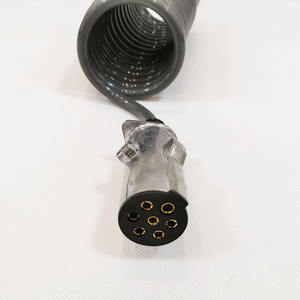 Câble électrique spiralé rétractable pour camion <span class=keywords><strong>remorque</strong></span> ABS / EBS Câble d'alimentation enroulé avec connecteurs 7 broches - Product Image 5