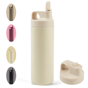 Portable Carry Handle Vacuum <b>Thermos</b> <b>Bottle</b> Leak Proof Flip Straw Lid Sweat Free Stainless Steel Water <b>Bottle</b> for Camping Hiking - Product Image 5