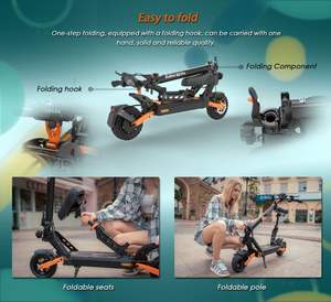 สกู๊ตเตอร์ไฟฟ้าสำหรับผู้ใหญ่ EU Warehouse Kukirin G2 <span class=keywords><strong>Pro</strong></span> ระยะทาง 58 กม. 600 วัตต์ พับได้ แข็งแรง พร้อมที่นั่ง - Product Image 4