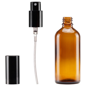Botellas de Perfume Redondas de Vidrio Ámbar Oscuro de 30 ml, 50 ml y 100 ml con Pulverizador y Serigrafía - Product Image 3