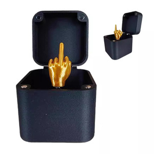 Out Box Pop-up Middle Finger Gift Box Creative <b>Desk</b> Home Decor Gifts Novelty Christmas Funny Prank Plastic Gift - Product Image 1