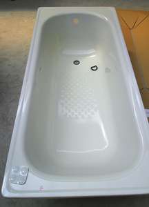 Heldergladde Draagbare Stalen Emaille Badkuip 1400 Mm Rechthoek Emailleren Lege Stalen Badkuip Voor Thuis En Hotel - Product Image 3