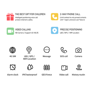 4G Amoled Trẻ Em GPS Đồng Hồ M01sos Cuộc Gọi Video Cuộc Gọi 200W Máy Ảnh IP67 Không Thấm Nước Pin Công Suất Lớn Đồng Hồ Báo Thức GPS Đồng Hồ Thông Minh - Product Image 6