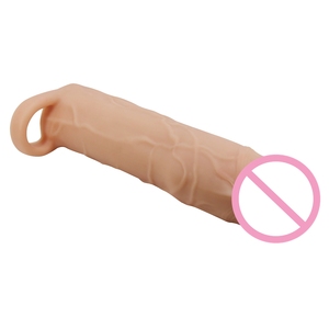 Yeniden yapay Penis artırıcı kauçuk Dick erkek horoz genişletici Penis uzatma kollu erkekler için Comdom - Product Image 5