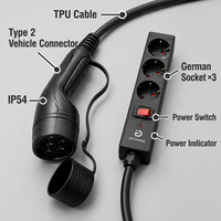 Nouvel adaptateur de charge véhicule-chargeur JOYCHARGE V2L Type 2 16A 3,7 kW avec 3 prises allemandes