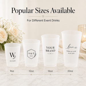 Wholesale Custom Frosted <strong>Plastic</strong> Cups with Logo Personalized Wedding Guest Cups Bulk Party Favor Event <strong>Drinkware</strong> - Product Image 5