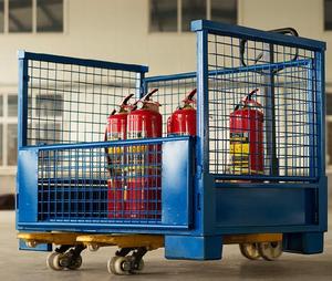 Cage en acier pliable de chariot à cargaison de transport de boîte de chiffre d'affaires en métal de conteneur pour le stockage de bouteille de vin de fournisseur d'usine - Product Image 2