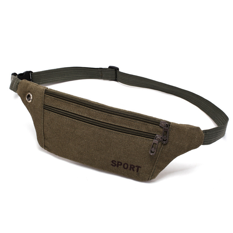 Canvas-lined military green
