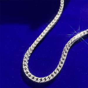 Gioielli di moda Bling Zirconia Hip Hop catena a maglie cubane Franco placcato oro ghiacciato Rapper collana di zirconi - Product Image 4