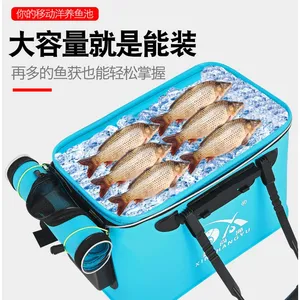 Cubo de Pesca Plegable Tricolor de EVA Modelo AD 2, Accesorios para Pesca con Arpón, Caja de Almacenamiento Cómoda y Portátil - Product Image 4