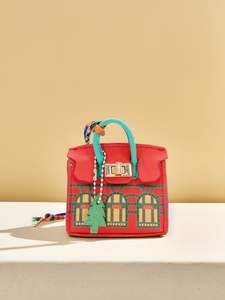 2025 nuevo estilo de lujo de cuero Pu Mini cartera bolso coche llavero regalo diseñador monedero bolso colgante llaveros para Navidad - Product Image 2