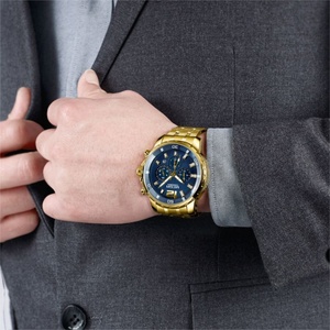 นาฬิกาข้อมือผู้ชาย MEGIR 2068 แบรนด์ Steel รุ่นทอง ควอตซ์ โครโนกราฟ สปอร์ต - Product Image 5