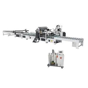 TC multifunctional woodworking machinery PUR hot glue profile laminating machine for Chipboard lamination production line