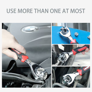 Llave Inglesa de Acero al Carbono 52 1, Cabeza Giratoria de 360 Grados, Mango de Goma Universal, Herramienta Multifunción para Reparación de Bicicletas en el Hogar, <span class=keywords><strong>Caja</strong></span> OEM - Product Image 3