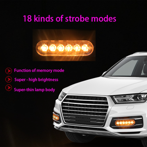 HILMO Nueva Luz Estroboscópica de Advertencia de 6 LED, 18 W, 3030, con Múltiples Modos de Destello para Camioneta, SUV, CC 12 V/24 V - Product Image 3