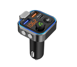 Transmisor <span class=keywords><strong>FM</strong></span> <span class=keywords><strong>Bluetooth</strong></span> V5.0 Kit de coche con 10 Luces LED de colores Reproductor de música para coche Bajo Transmisor inalámbrico <span class=keywords><strong>Bluetooth</strong></span> <span class=keywords><strong>FM</strong></span> - Product Image 1